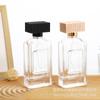 Frasco de Perfume Retangular com Borrifador Baioneta de Névoa Fina, Conjunto de Frascos Vazios de Vidro Transparente, Frasco Amostra de Perfume