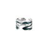 Design original exagerado geométrico irregular anel liso esmalte tendência abertura anel de luxo leve design de alto nível nicho mulheres