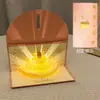 Sobre Rojo Estéreo 3D de Cumpleaños con Música y Luces, Tarjeta de Felicitación Sobre Rojo de Pastel de Cumpleaños, Estilo Sobre de Dinero de la Suerte de Año Nuevo