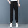 Calça Cropped de Seda Gelada para Mulheres, Nova Coleção Verão 2026, Cintura Alta, Emagrecimento, Corte Reto, Calça Esportiva Casual Feminina