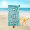 Toalha de Praia de Impressão Digital Transfronteiriça Europeia e Americana Toalha de Banho de Praia de Microfibra de Secagem Rápida Toalha de Praia Personalizada de Lã de Dupla Face