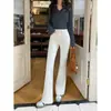 ¡Pantalones Negros de Supermodelo! Nuevos Pantalones Acampanados de Mezclilla Elásticos en Cuatro Direcciones para Otoño e Invierno, Nuevos Pantalones Largos Versátiles Adelgazantes de Cintura Alta 509
