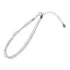 Pulsera Saina S925 de plata con efecto superpuesto brillante para mujer, pulsera básica simple de tres capas, venta al por mayor de fábrica
