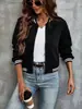 Otoño Amazon Transfronterizo Europeo y Americano Ebay Nueva Moda Casual Versátil Cremallera Chaqueta de Béisbol para Mujer