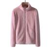 Abrigo de lana de cordero estilo Youjia, cuello alto, chaqueta de forro polar para pareja, cárdigan de forro polar para hombre, forro de chaqueta para mujer