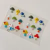 Hongo de Gota de Lluvia Pequeño DIY Estilo Coreano Ins Lindos Pegatinas de Gelatina de Hongo Pegatinas Decorativas 3D Tridimensionales para Planificador y Tableta