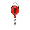 Chaveiro de Zinco QiuYu Oval Fosco Retrátil com Clip para Uso Externo e Personalização Grátis de Logo