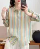 Cardigan de Ramio Puro con Estampado Digital para Mujer, Manga Larga, Talla Grande, Estilo Holgado y Delgado, Novedad Otoño 2026