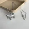 Colar com Pingente de Cavalo da Felicidade em Contas para Mulheres, Design Exclusivo com Sensação de Luxo, Corrente para Suéter Ano Zodiacal Outono/Inverno