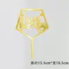 Inserts para Bolo de Aniversário de Celebridade da Internet em Acrílico Decoração Espelhada Refletiva Cartão em Inglês para o Dia das Mães
