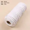 Corda de Algodão Trançada Vintage Feita à Mão de 3mm Corda de Algodão DIY Tapeçaria Corda de Fio de Algodão Grosso Acessórios de Amarração Lote de 100m Crochê