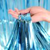 Nova cortina de seda de chuva 1*2 M filme de alumínio decoração de fundo para festa de casamento aniversário decoração de Ano Novo Natal atacado