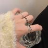Anillo cuadrado de diamantes de imitación para mujer, diseño de lujo ligero, temperamento exquisito, anillo para el dedo índice, moda personalidad, joyería de red de moda al por mayor