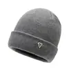 Gorro de Invierno para Hombre Estilo Coreano A Prueba de Frío Forro de Felpa Engrosado Tejido Gorro para Exteriores Ciclismo Gorro de Lana Cálido Gorro de Esquí