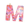 Corazón Rosa Lentejuela DIY Pegamento de Resina Letra Colgante Pequeño Regalo Llavero Letra Inglesa Colgante para Bolso