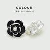 Botones de Flores Estilo Celebridad Hebilla de Metal Loto Estéreo Botones Dorados para Abrigo Versátiles Botones para Suéter Chaqueta para Mujer