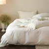 Juego de cuatro piezas de algodón y lino de 1.2 m para dormitorio principal, estilo sábana ajustable, nuevo modelo 2026 para dormitorio de estudiante, sábana, funda de edredón, ropa de cama