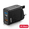 Cargador de teléfono móvil LED Blu-Ray USB + PD Tipo-c multiportus regulaciones de EE. UU. regulaciones europeas regulaciones británicas cabezal de carga de viaje