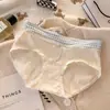 Roupa íntima Feminina Algodão Puro 2025 Novo Estilo Algodão Grau 7A Virilha Antibacteriana Amiga da Pele das Meninas Verão Fino Calcinhas Femininas