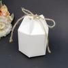 Papel Marrom para Embalagem Caixa de Doces de Casamento Lembrancinha de Casamento Caixa Hexagonal Yurt Mongol Criativa Branca Adesivo DIY Caixa de Doces Simples