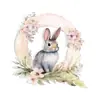 Colgante de Conejo de Acrílico con 26 Letras para Pascua Transfronterizo, Adorno Colgante de Conejo de Letra de Acrílico para Decoración del Hogar