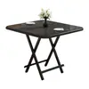 Mesa cuadrada plegable, mesa de comedor simple para el hogar para apartamentos pequeños y casas de alquiler, mesa portátil para puestos al aire libre