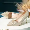 Zapatos de tacón de aguja puntiagudos, hermosos y versátiles, cómodos para mujer, nuevos zapatos de diseño de nicho para mujer para Primavera y Verano 2025