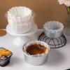 Bandeja de Papel Aceitado Vasco de 4/5/6 pulgadas Caja para Pastel Plegable sin Dobleces Molde Papel Desmoldante Desechable Taza de Papel Aceitado Vasco