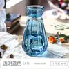 Vaso Vidro Transparente Sala de Estar Arranjo de Flores Escandinavo Hidropônico Bambu Rico Moderno Simples Garrafa de Flor Seca Cultura em Água Rabanete Verde Grande