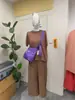 Pantalones casuales elásticos de cintura alta para mujer, estilo nuevo y relajado