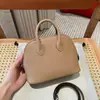 Bolsa de Bowling de Hilo de Cera Hecha a Mano de Gama Alta Bolsa Tipo Cáscara Capa Superior Piel de Vaca Mini Mini Portátil Bolso de Hombro Cruzado