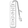 Marcador de página de acero inoxidable Amazon nuevo letras metálicas marcador de página creativo regalo de vacaciones jubilación marcador de página amantes
