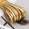 Tiras de Ribete de Cuero PU Brillante en Stock en Colores Dorado y Plateado, Materiales de Cuero para Manualidades DIY, Venta al por Mayor para Bolsos