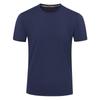 Camiseta transpirable de cuello redondo con logo estampado, manga corta, elástica, para correr, ideal para grupos, hecha a medida y bordada.
