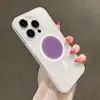 Círculo Morado Adecuado para Apple 18Promax Mate Magnético Iphone16/15 Agujero Grande Protección Anticaída Decimocuarta Generación