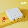 Forma de gelo em formato de biscoito com tampa, criativa, de grau alimentício, PP, mini cubos de gelo, fácil de soltar, caixa de armazenamento de cubos de gelo para cubos de gelo caseiros