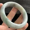 Pulseira Redonda de Jadeíta Birmanesa Natural Grau A com Flores Flutuantes, Estilo Concubina Nobre, Pulseira Padrão Frango Preto com Certificado, Pulseira de Jade com Preço Especial