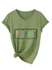 Terapia Ocupacional Sitio Independiente Lista de Deseos de Amazon Moda Versátil Camiseta de Manga Corta con Cuello en V para Mujer
