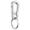 Chaveiro de cintura pendurado unissex anel duplo criativo chaveiro de carro pingente chaveiro de metal chaveiro simples