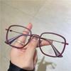 Gafas anti luz azul para mujer aro de metal montura grande adelgazantes protección contra radiación gafas lisas montura de gafas negra fabricante de monturas