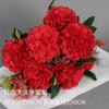 Flor de simulación roja flor de fila guía de camino de boda material flor techo decoración arte floral flor falsa rojo vino flor de boda