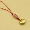 Colgante de cuerda para teléfono móvil aceite que gotea león danzante dios de la riqueza familia Ye de tres golondrina bestia dorada joyería de aleación llavero de coche