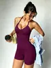 2026 Nuevo Conjunto de Yoga Sin Costuras de Lunares Europeo y Americano con Almohadillas en el Pecho, Cuello Halter, Espalda Hermosa, Shorts Levanta Glúteos, Conjunto de Dos Piezas para Fitness