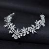Amazon tocado nupcial tejido a mano con cadena incrustada de diamantes de imitación accesorios para el cabello diadema para presionar el cabello diadema modeladora para el cabello DZ062