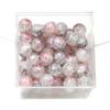 Cuentas de palomitas de maíz de vidrio de 10 mm, redondas, trituradas internamente, vintage, hechas a mano, para joyería, con grietas de hielo, dispersas.