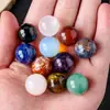 1.6CM Amatista Natural Cristal Rosa Bola Jade Ágata Piedra Semipreciosa Pulida No Porosa Bolas Redondas Venta al por Mayor