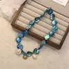 Colar Pulseira de Concha Natural Brincos Elegantes de Primavera para Meninas Pulseira com Novo Design de Nicho 2025