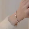 Plata Quebrada Varios Dos Pulsera Marca Fu Pulsera de Plata Quebrada Para Niña Autodisciplina Lujo Ligero ins Diseño de Nicho Pulsera de Sensación de Alta Gama