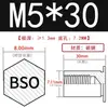 Tuerca remachable galvanizada Espárrago Agujero ciego Espárrago Rosca interna Inserto roscado Acero al carbono Parte remachable BSO-M5*5-M5*40