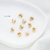 Tubo de posicionamiento de oro de 14K cuentas de posicionamiento diy mano fija alambre de acero línea de pesca pulsera collar hebilla de cierre accesorios al por mayor